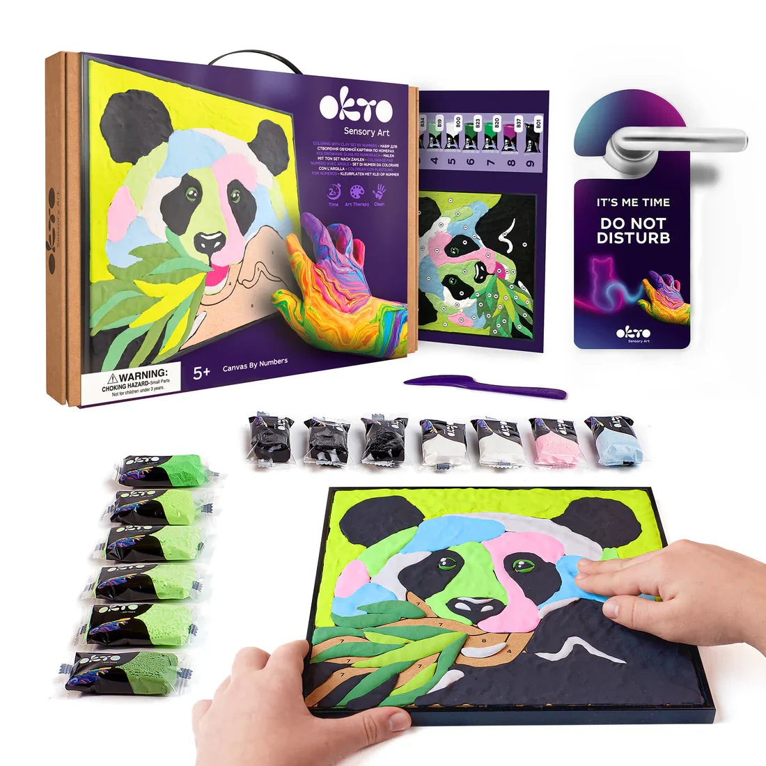 OKTO - COLORING WITH CLAY BY NUMBERS - PANDA