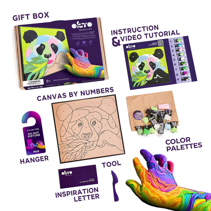 OKTO - COLORING WITH CLAY BY NUMBERS - PANDA