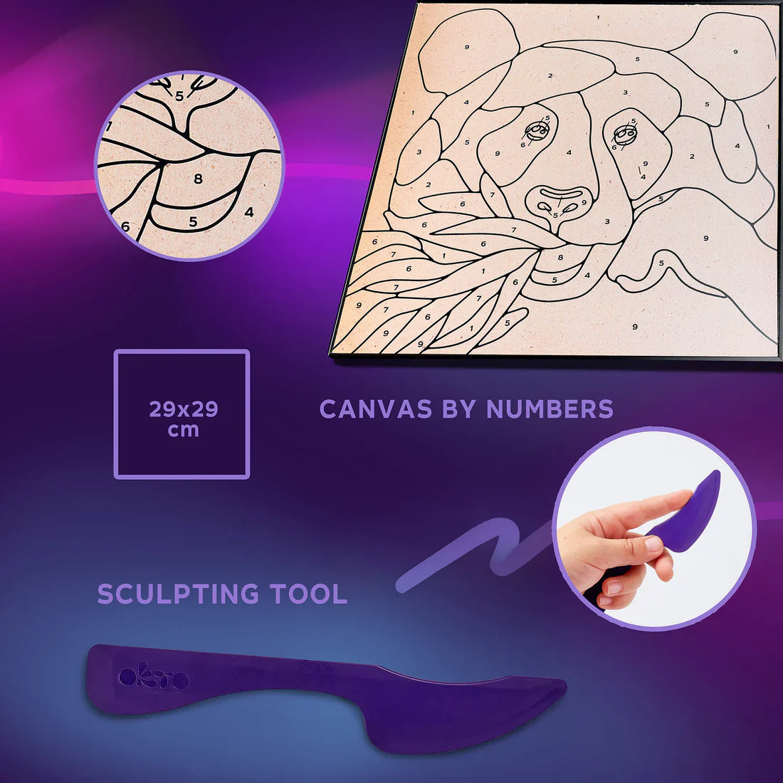 OKTO - COLORING WITH CLAY BY NUMBERS - PANDA