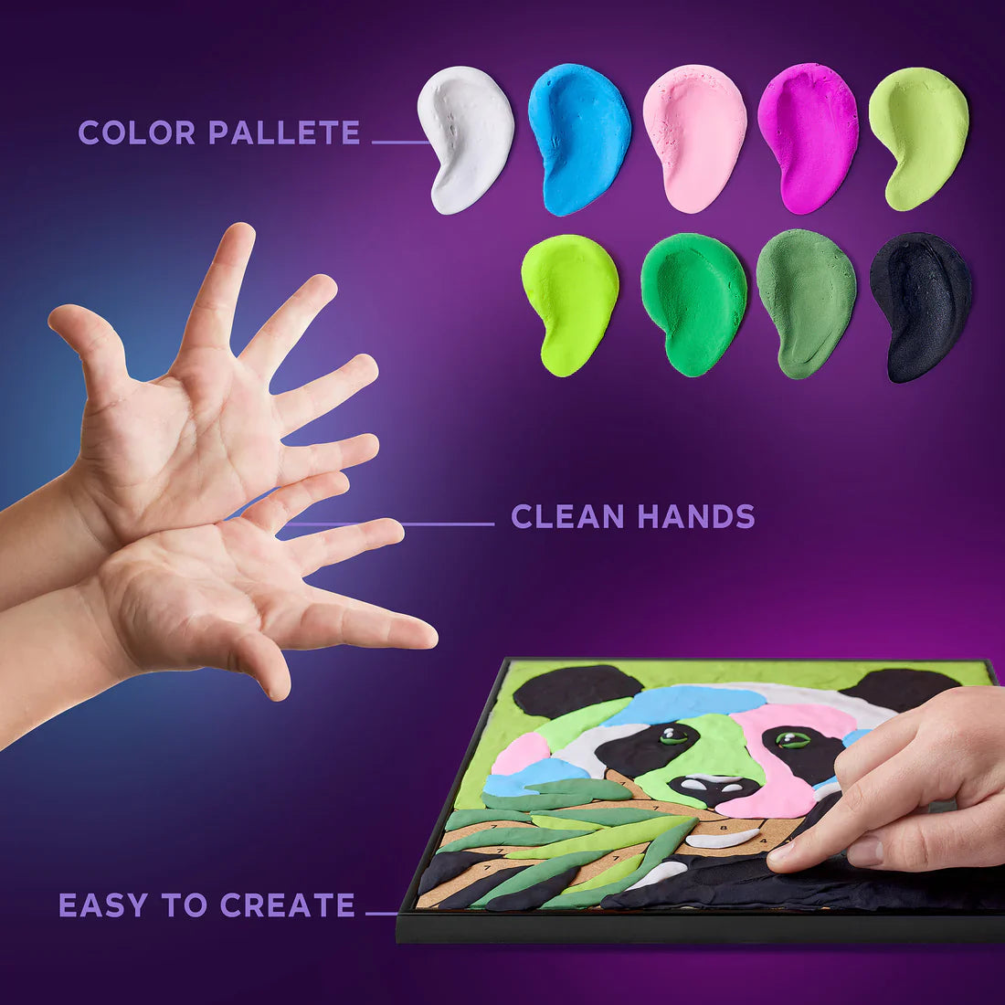 OKTO - COLORING WITH CLAY BY NUMBERS - PANDA