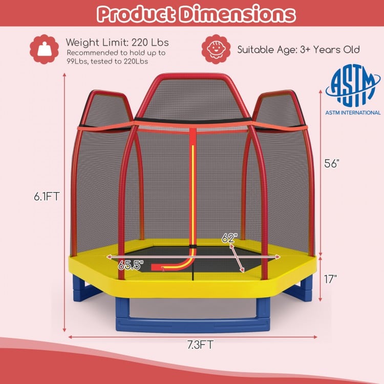 7 Feet Kids Recreational Bounce Jumper Trampoline