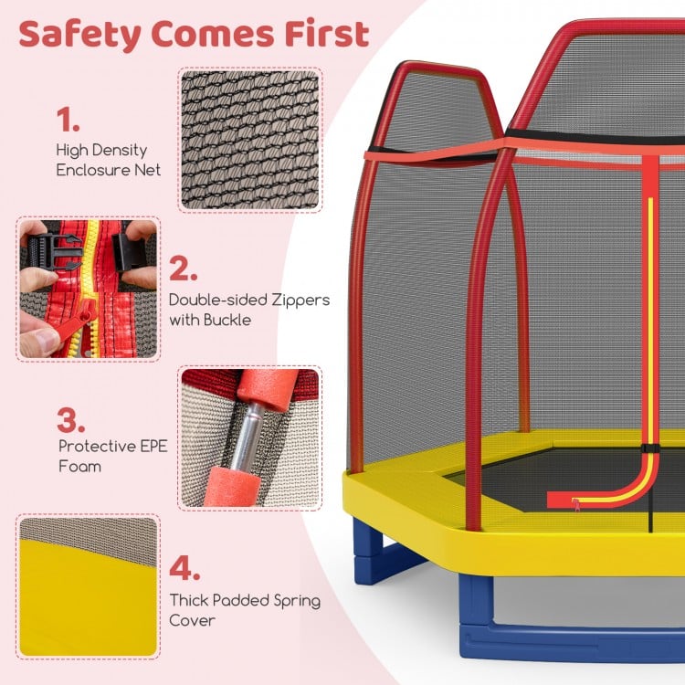 7 Feet Kids Recreational Bounce Jumper Trampoline