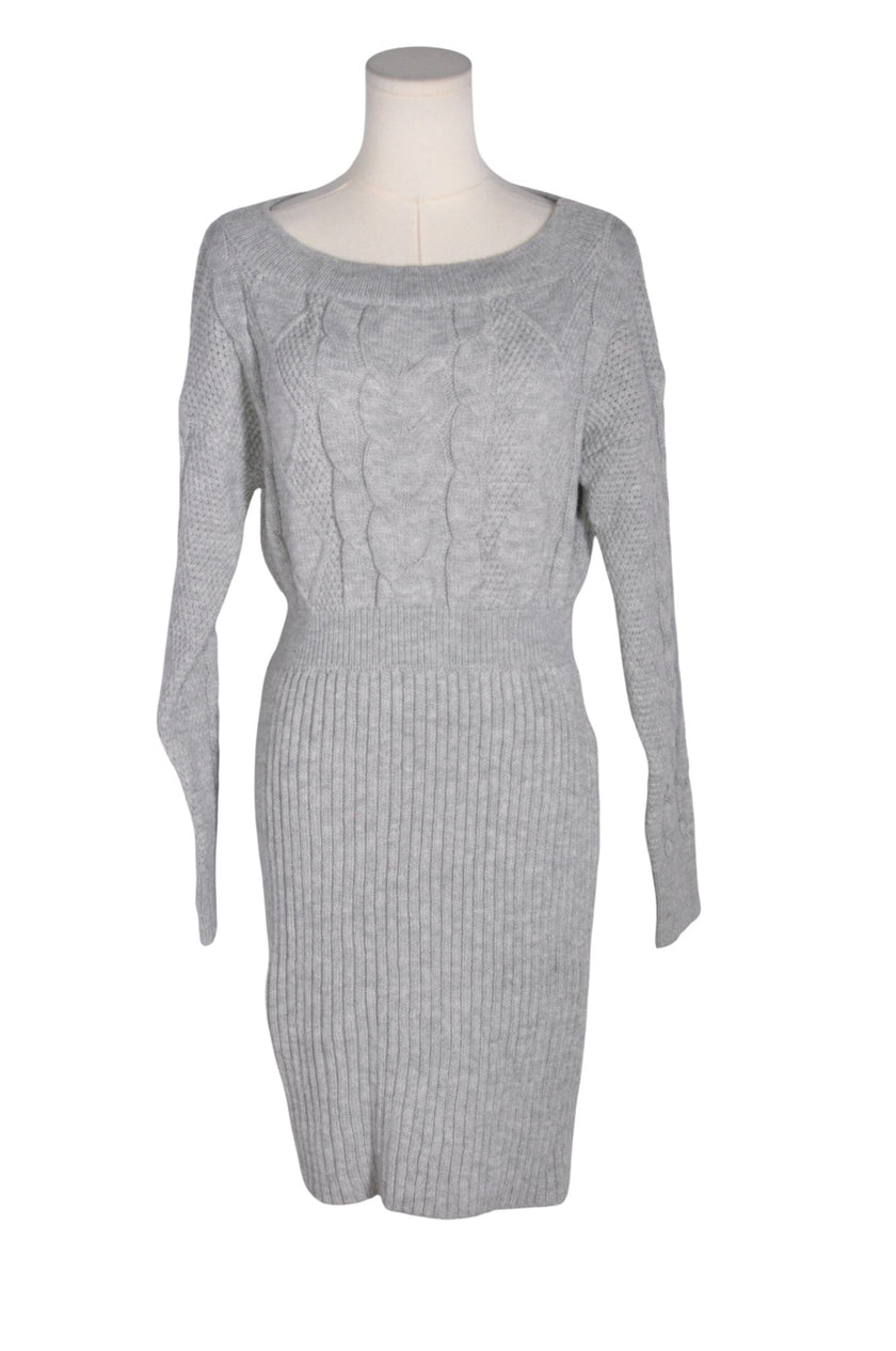 SHEIN Women Midi Dresses Regular fit in Gray - L