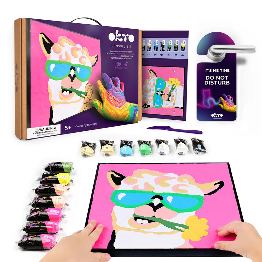 OKTO - COLORING WITH CLAY BY NUMBERS - LLAMA