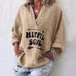 Casual Summer Cotton blend pocket women blouse  top