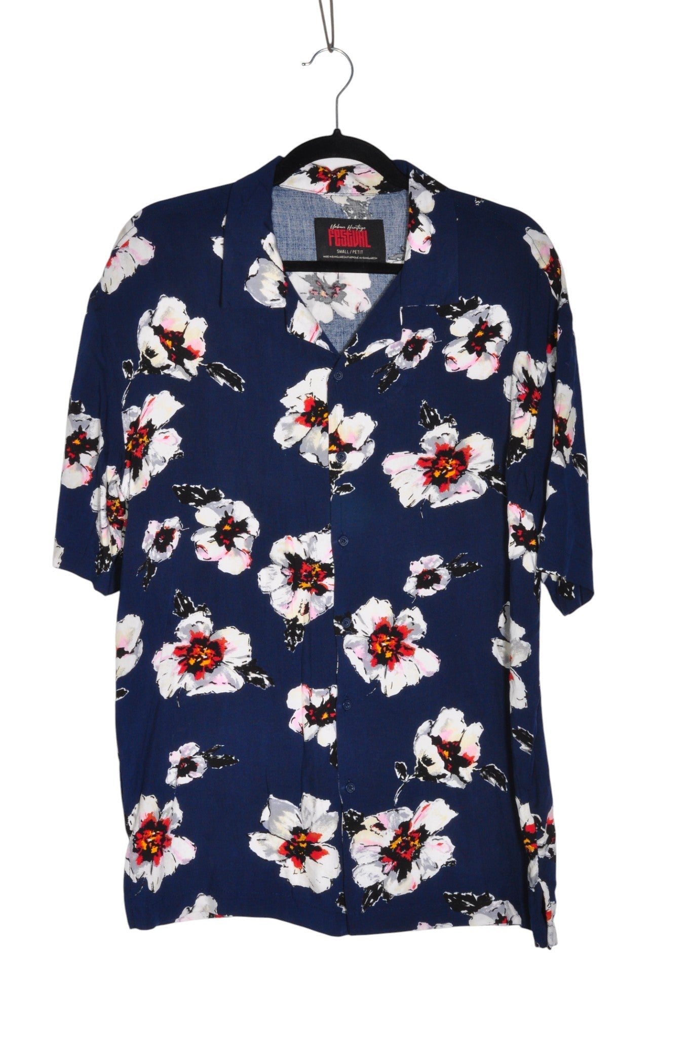 URBAN HERITAGE Men Button Down Tops Regular fit in Blue - S