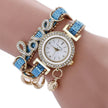 Fashion Women Rhinestone Leather Bracelet watch