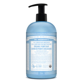 Dr. Bronner's Magic Soap - Baby Unscented Organic Sugar Soap (710ml)
