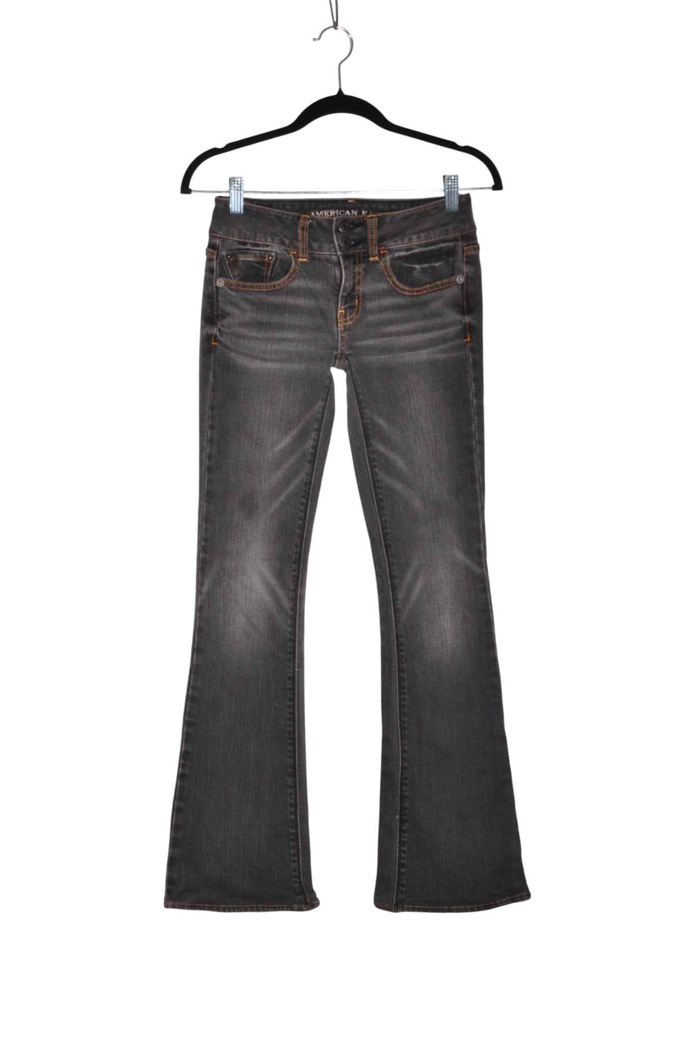 AMERICAN EAGLE Women Bootcut Jeans Regular fit in Black - 0