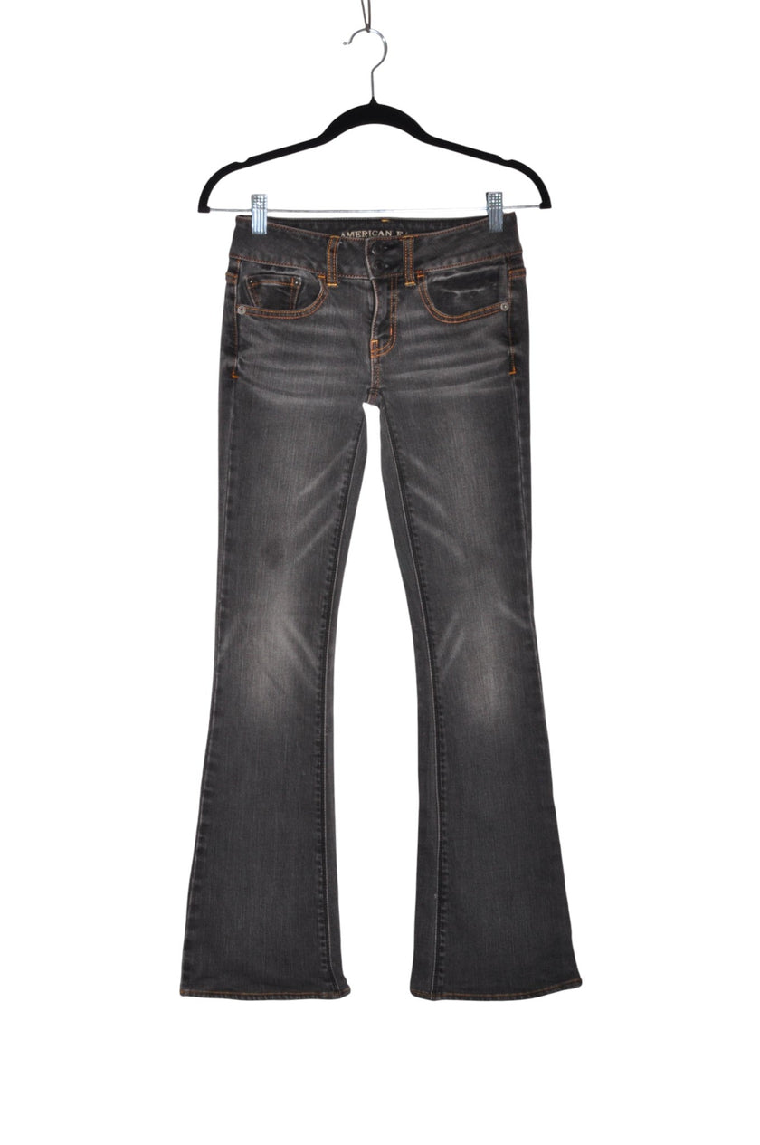 AMERICAN EAGLE Women Bootcut Jeans Regular fit in Black - 0