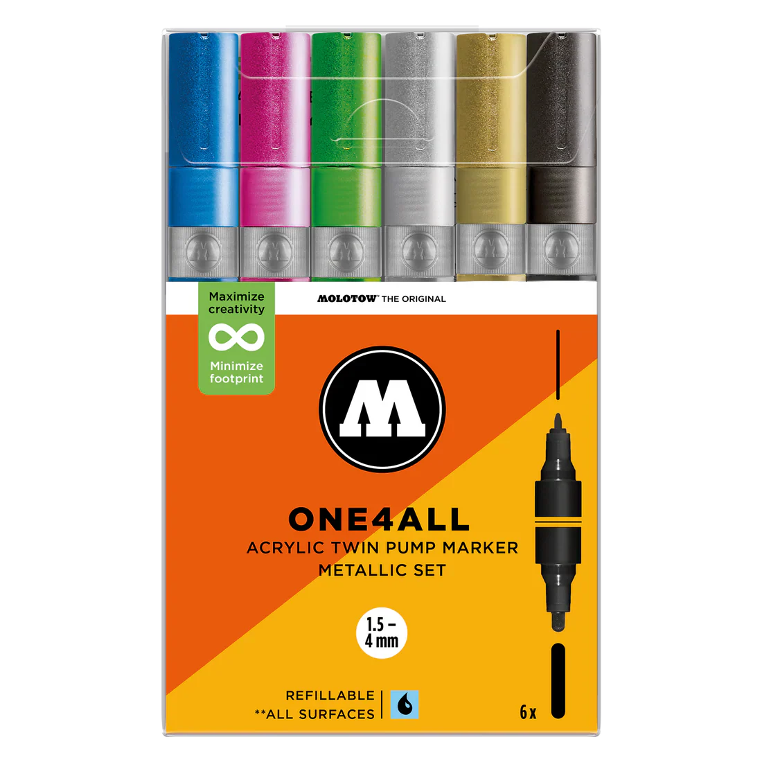 MOLOTOW - ONE4ALL  Acrylic Twin Metallic Set