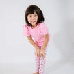 Kids Bamboo Puffed Sleeve T-Shirt | Taffy Pink