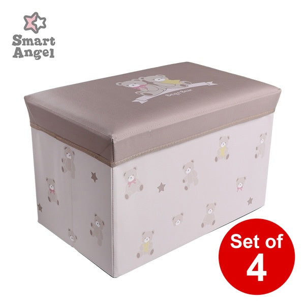 [ ケース販売 ]  SmartAngel  座れるおもちゃ箱BB くま×4個入 [西松屋]【日本出荷】