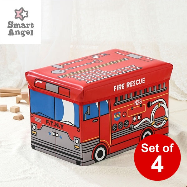 [ ケース販売 ]  SmartAngel  座れるおもちゃ箱 ファイヤーエンジン2×4個入 [西松屋]【日本出荷】