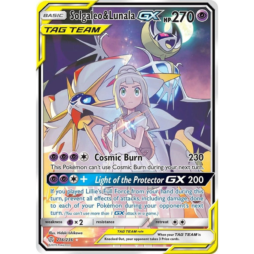 Solgaleo & Lunala GX (Full Art) (216/236) (SM12)