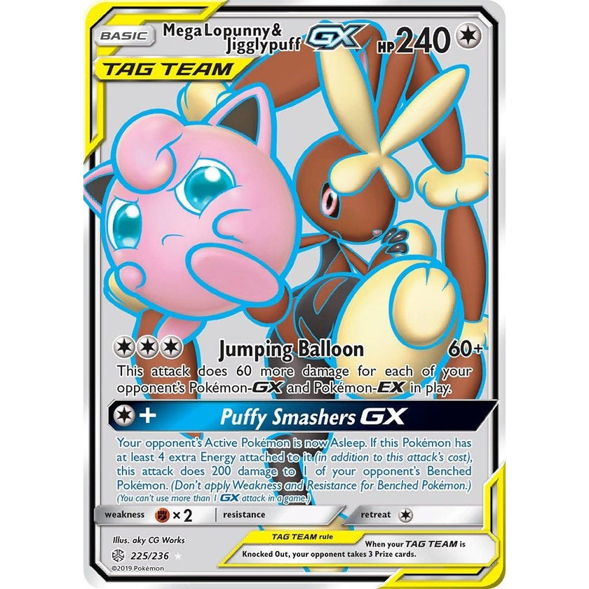 Mega Lopunny & Jigglypuff GX (Full Art) (225/236) (SM12)