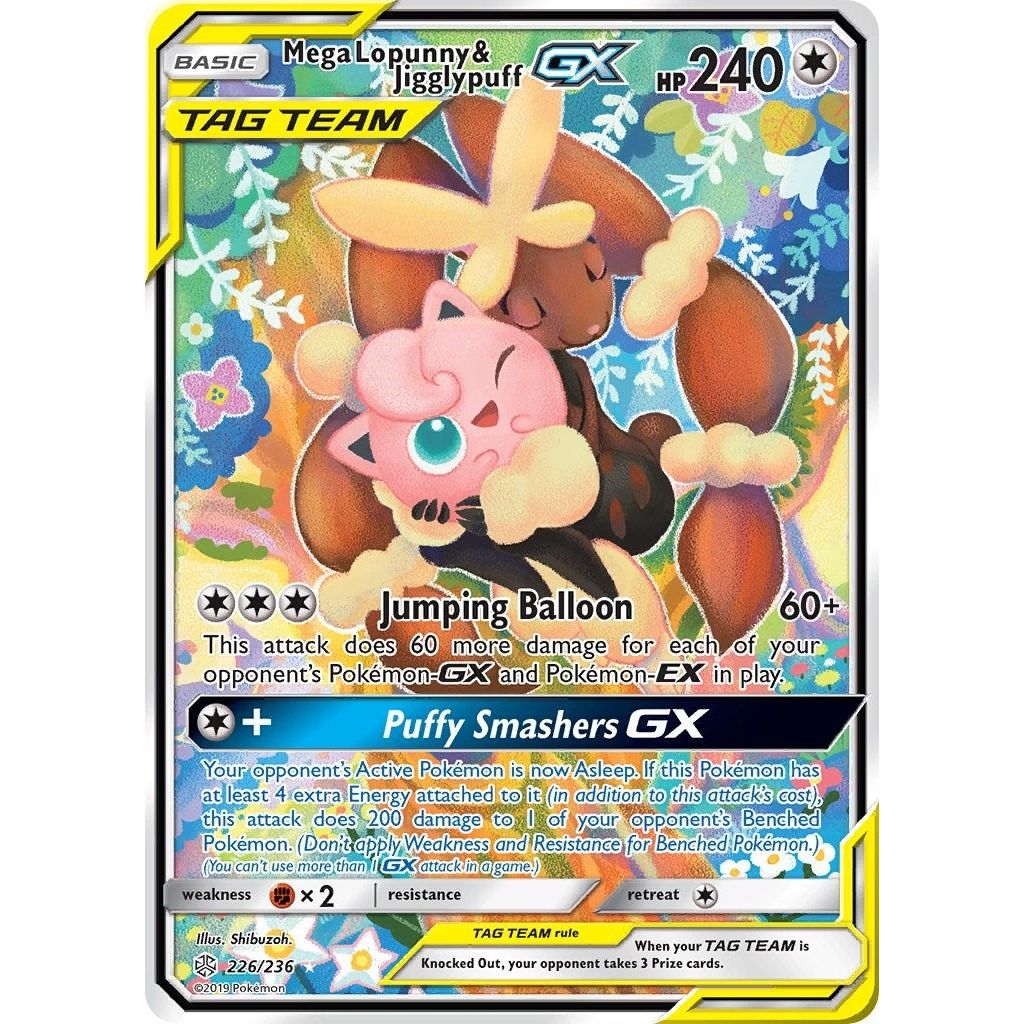 Mega Lopunny & Jigglypuff GX (Alternate Full Art) (226/236) (SM12)