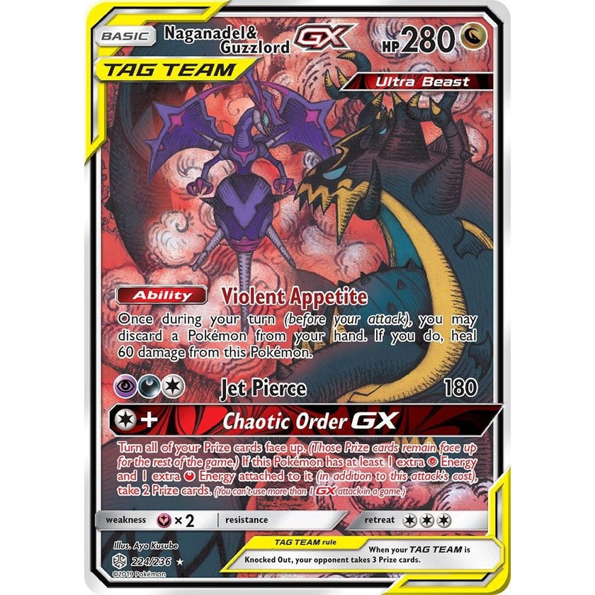 Naganadel & Guzzlord GX (Alternate Full Art) (224/236) (SM12)
