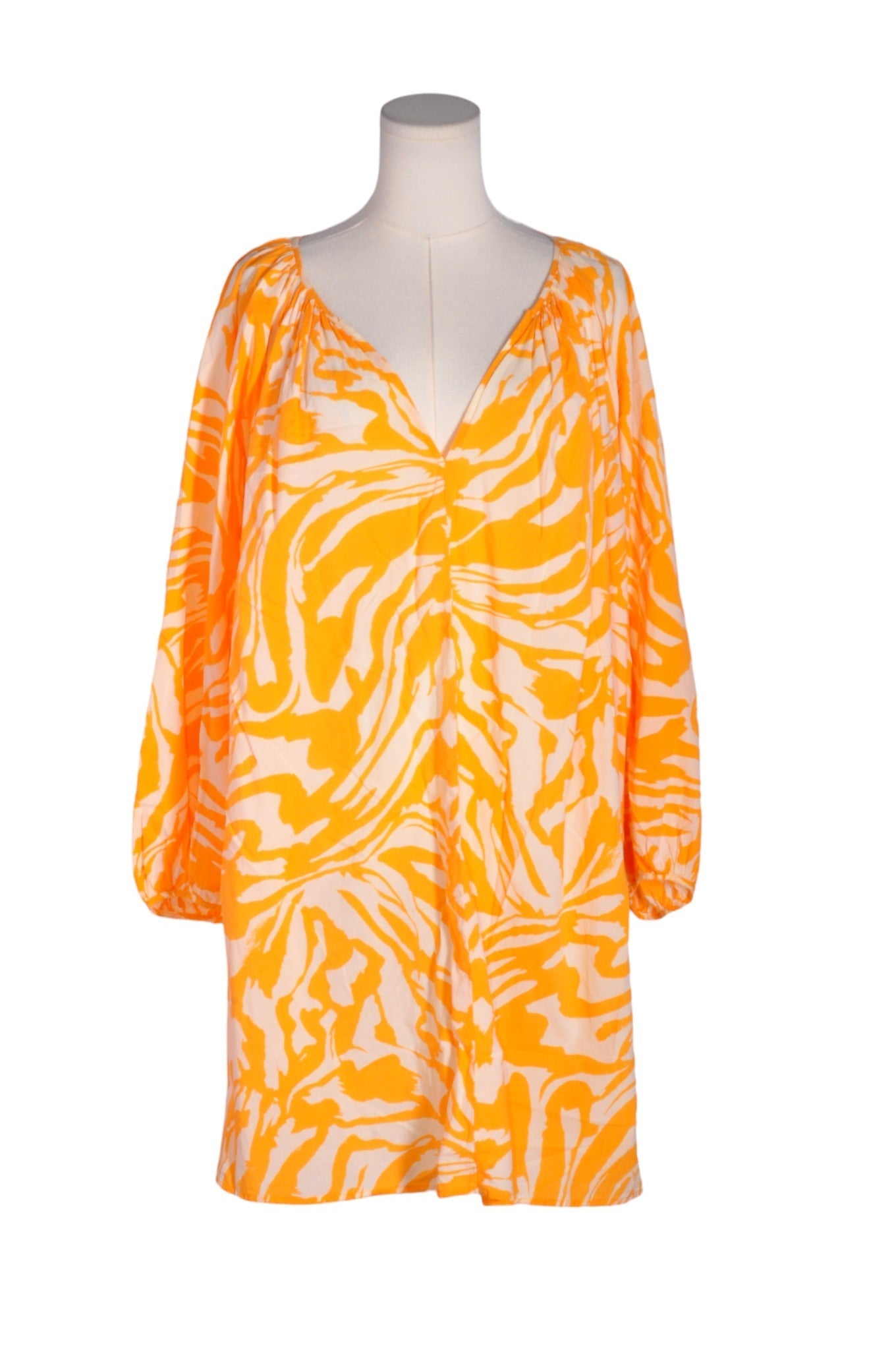 H&M Women Drop Waist Dresses Regular fit in Orange - L