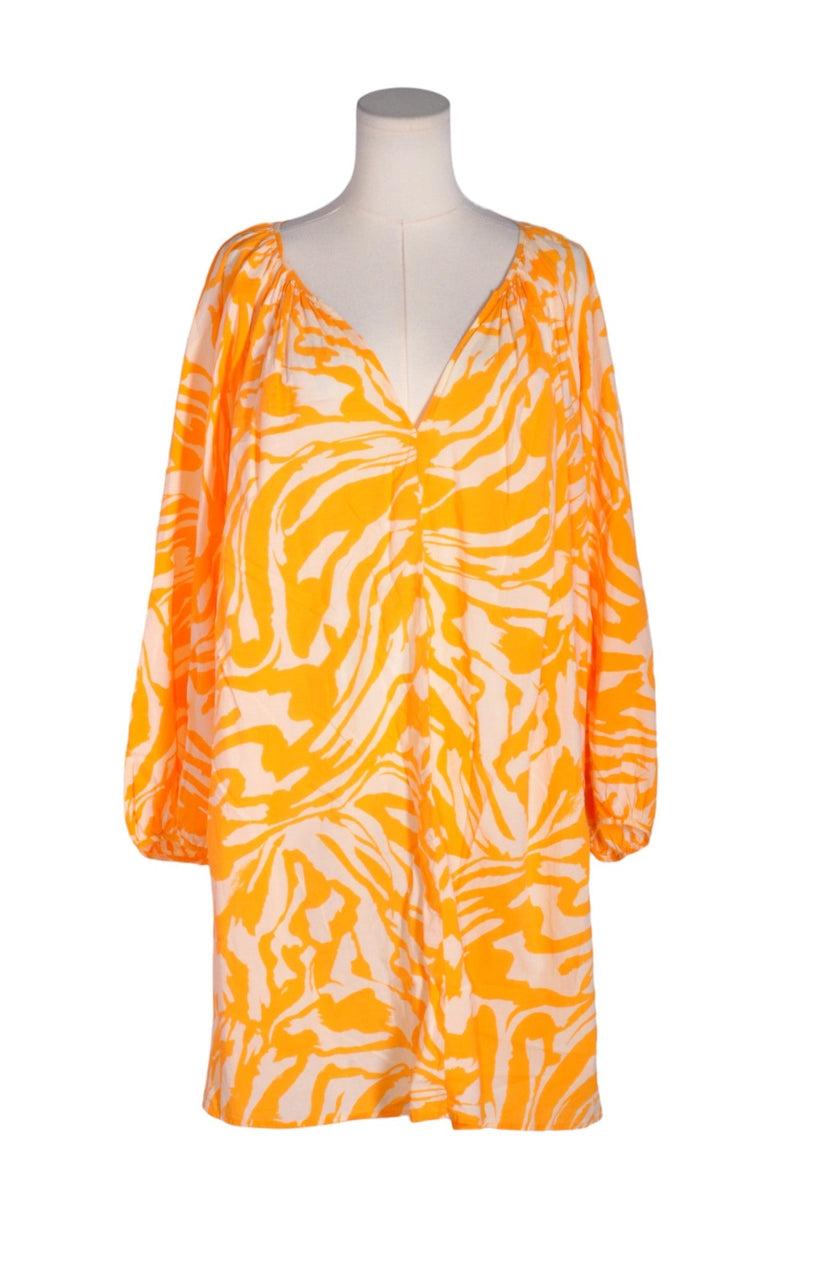 H&M Women Drop Waist Dresses Regular fit in Orange - L