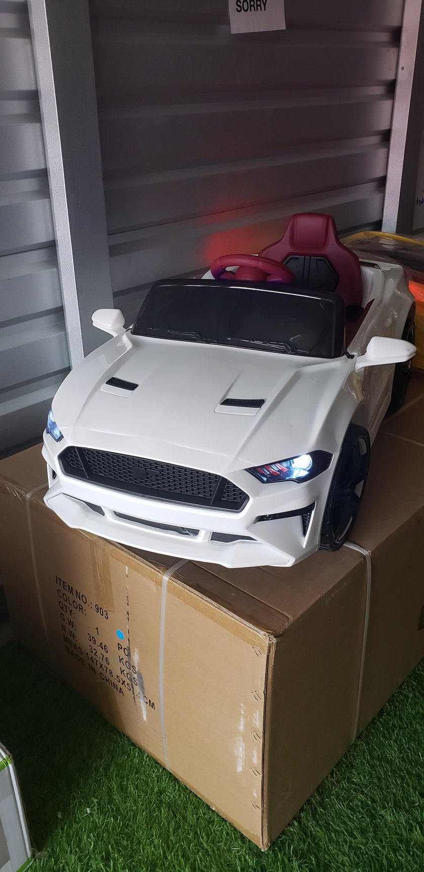 2026 Ford Mustang Style 12V DELUXE Kids Ride On Car With Remote Control