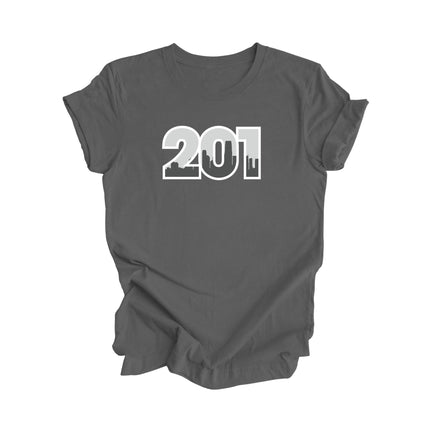 201 Jersey City New Jersey USA Area Code City Skyline Gift - Unisex T-Shirt - Inspired X
