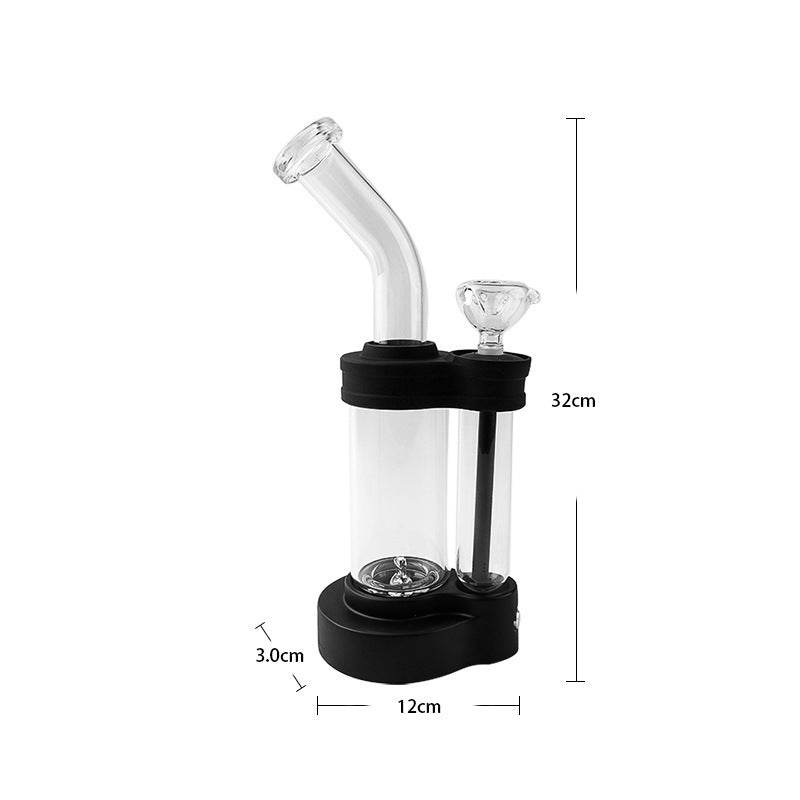 Glass Pot Lightning Light Glass Bong Hookah Set