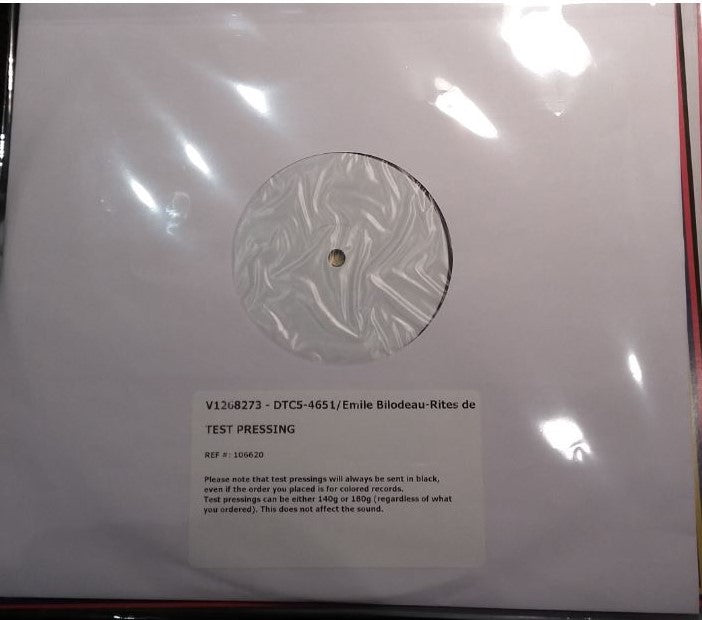 Émile Bilodeau ‎/ Rites De Passage (test pressing) - LP