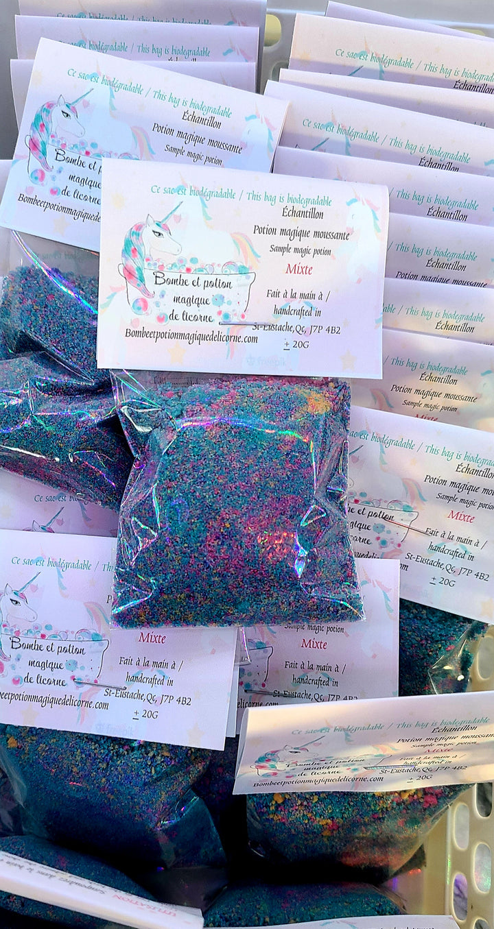 Potion magique moussante individuelle Bombe et potion magique de licorne