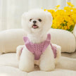 Bridgette Dress for Dogs – Knit Dog Dress with Fur Trim