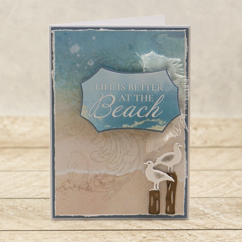 Couture Creations Seaside Girl Seaside Flourish Stamp Set