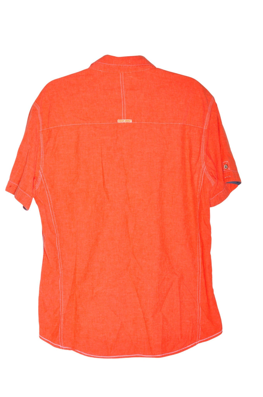 POINT ZERO Men Button Down Tops Regular fit in Orange - L