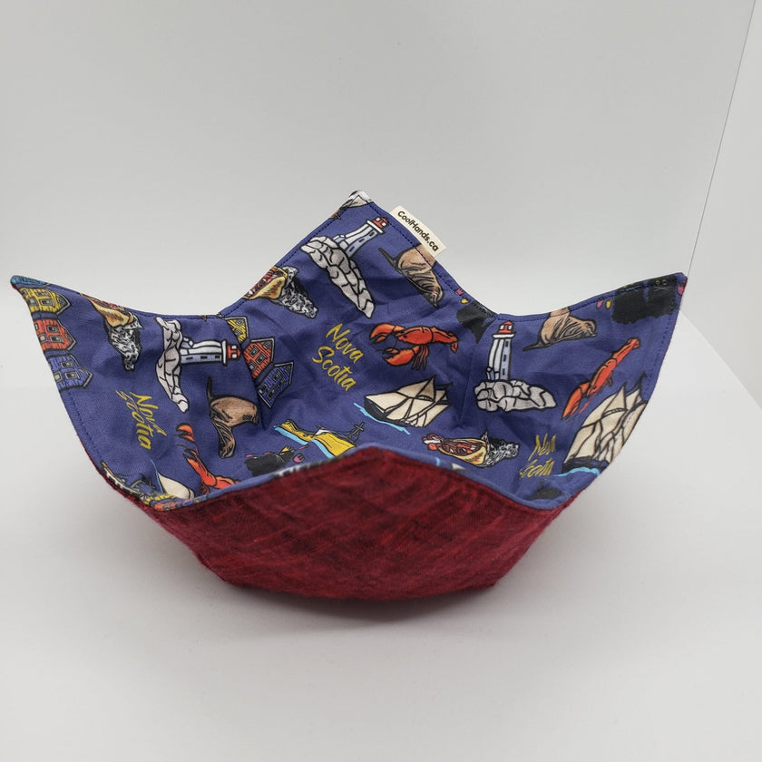 100% Cotton Microwavable Bowl Cozy - Canadas Ocean Playground