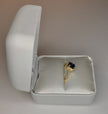 Yellow Gold & Natural Sapphire Ring with Diamonds - 10KT