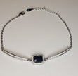 Natural Blue Sapphire Sterling Silver Bracelet