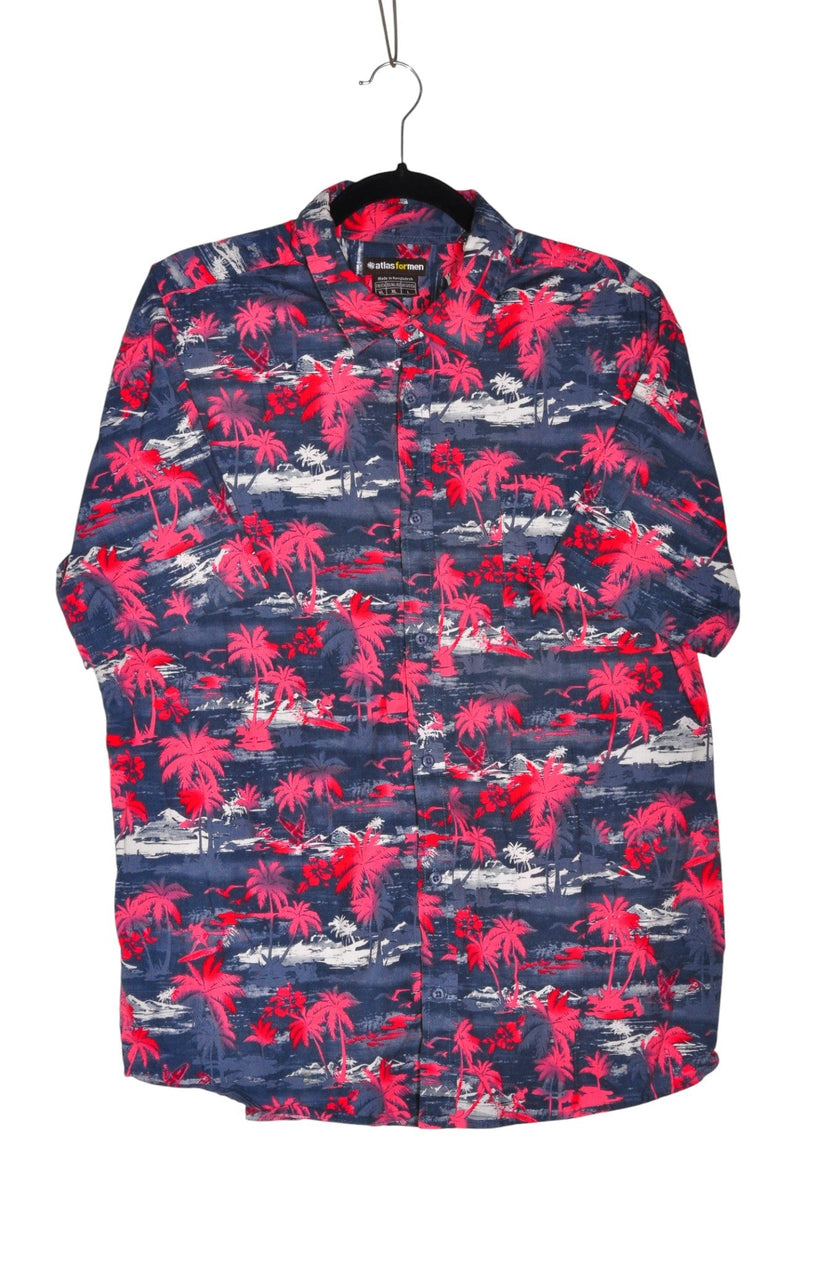 ATLAS Men Button Down Tops Regular fit in Blue - L