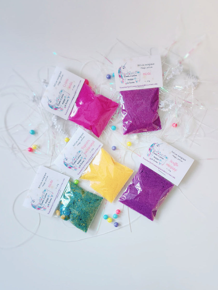 Potion magique moussante individuelle Bombe et potion magique de licorne