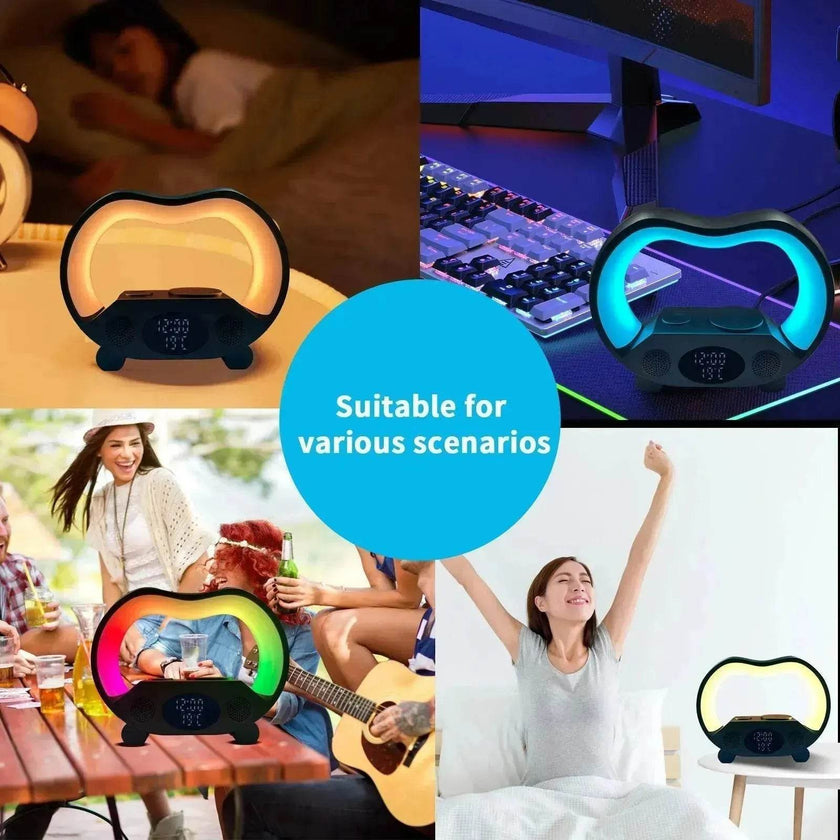 LED Table Lamp Multi-function Wireless Charger Night Light Bluetooth Speaker