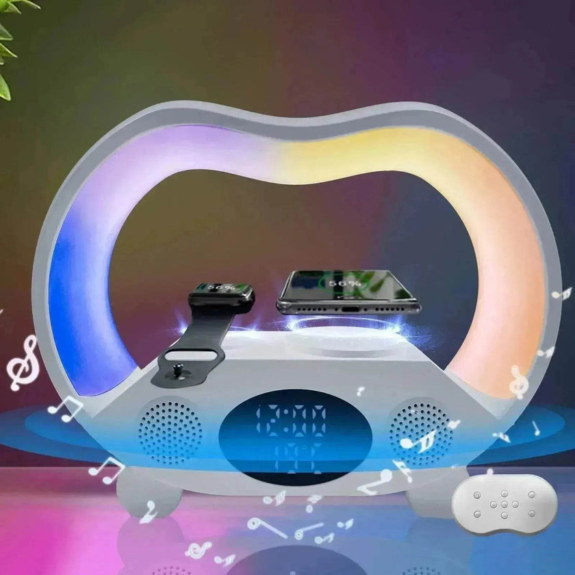LED Table Lamp Multi-function Wireless Charger Night Light Bluetooth Speaker