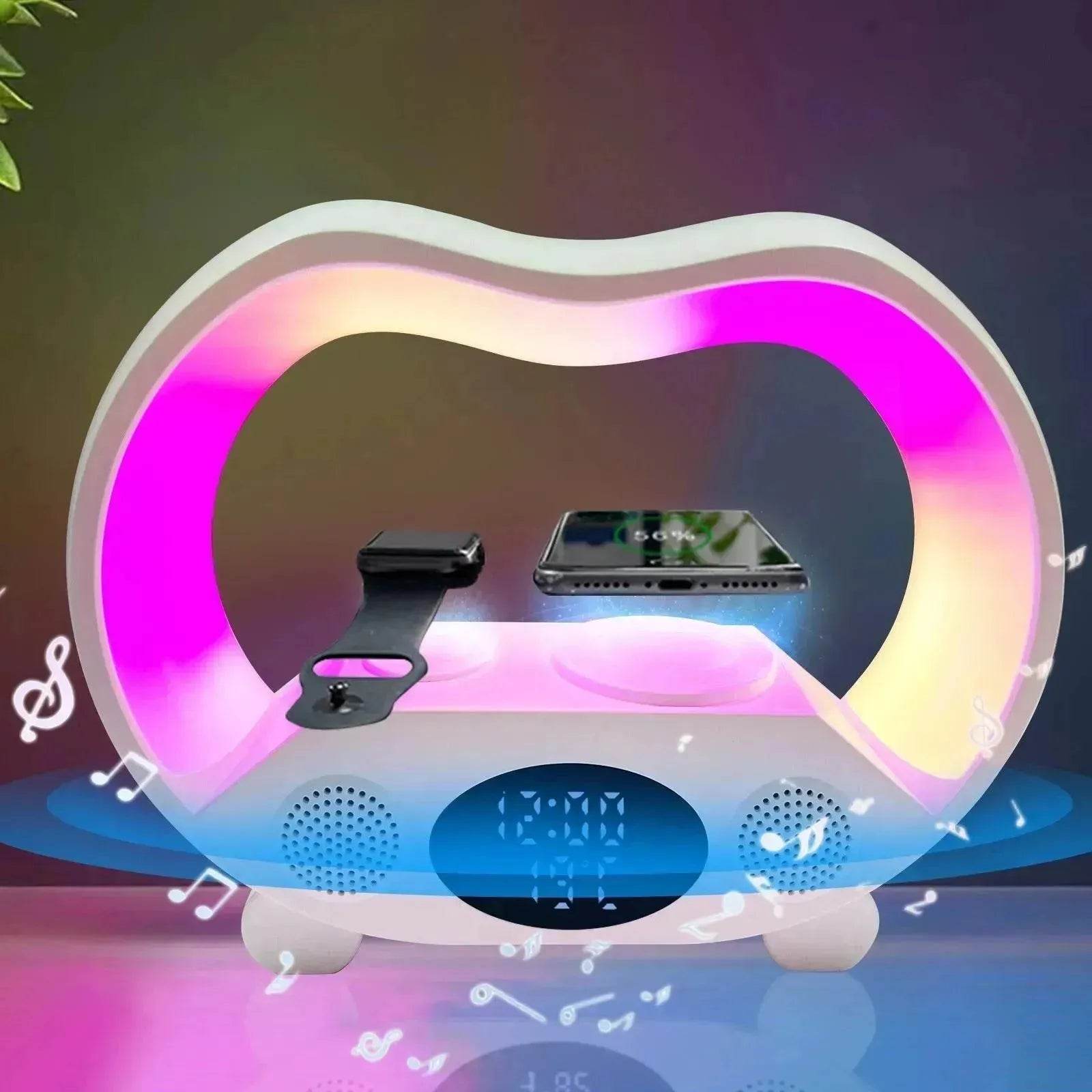 LED Table Lamp Multi-function Wireless Charger Night Light Bluetooth Speaker