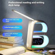 2025 New B-Shaped Portable Bluetooth Speaker Multifunctional Smart Music Rhythm LED Lighting Phone Wireless Charger TF Card AUX Input Standard Mode