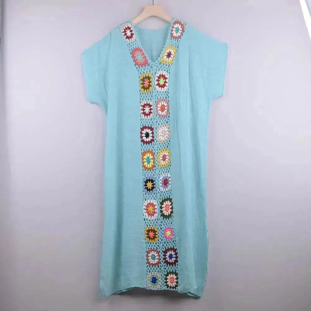 2025 Summer Beach Hand Crochet Stitching Dress