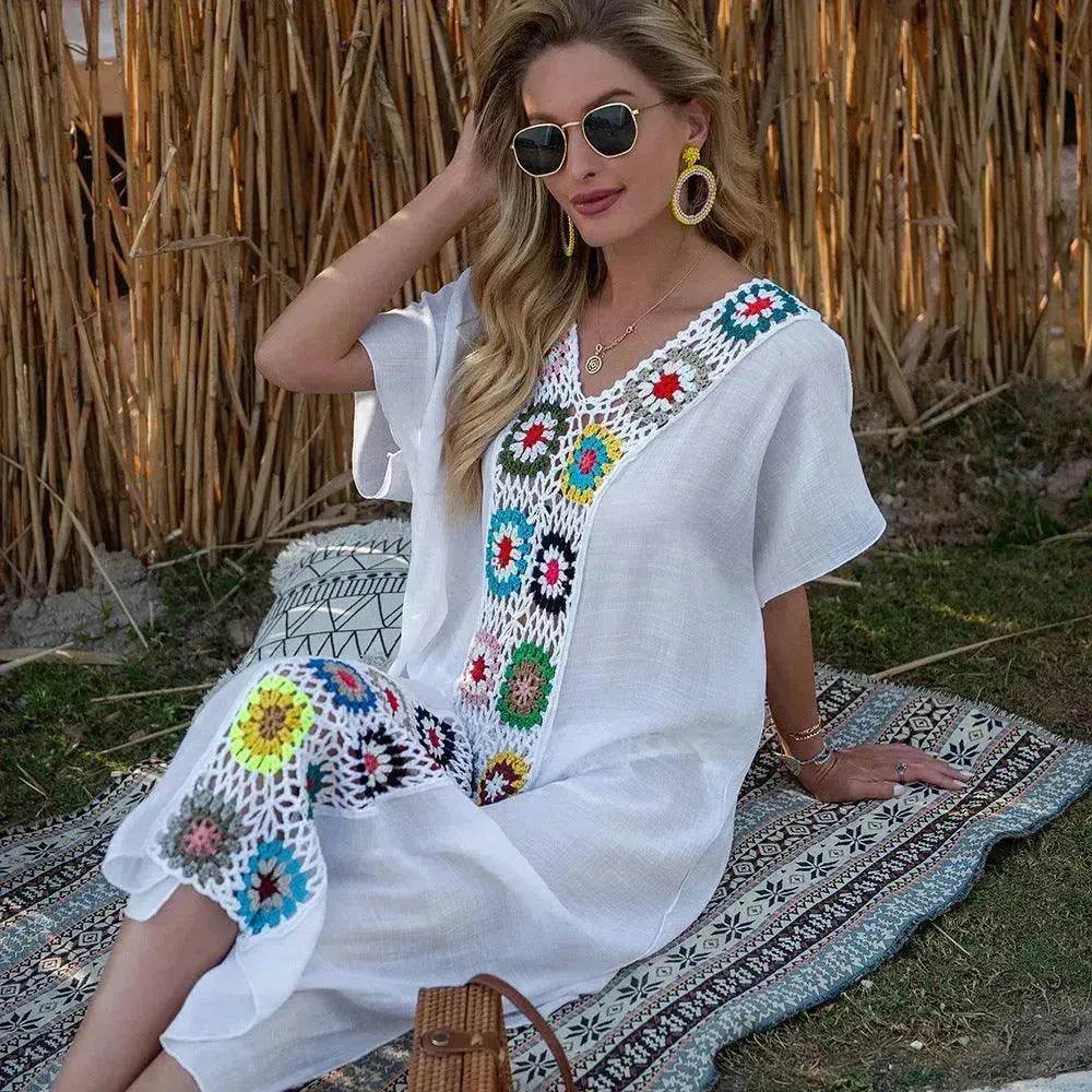 2025 Summer Beach Hand Crochet Stitching Dress