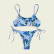 2025 Summer Vibe Flowers Print  Charming Bikini for Beach Swimming Fashion Push Up Swimsuit Womens Clothing