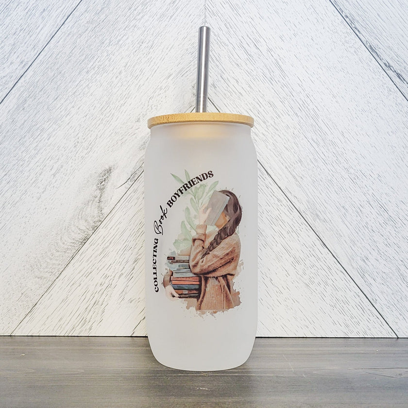 Collecting Book Boyfriends Glass Can with Bamboo Lid