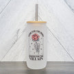 Came For The Hero, Stayed For The Villain Glass Can with Bamboo Lid
