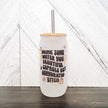 Drink Some Water Frosted Can with Bamboo Lid