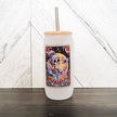 My Last Flying Fuck Frosted Can with Bamboo Lid | Tarot Card Glass Can