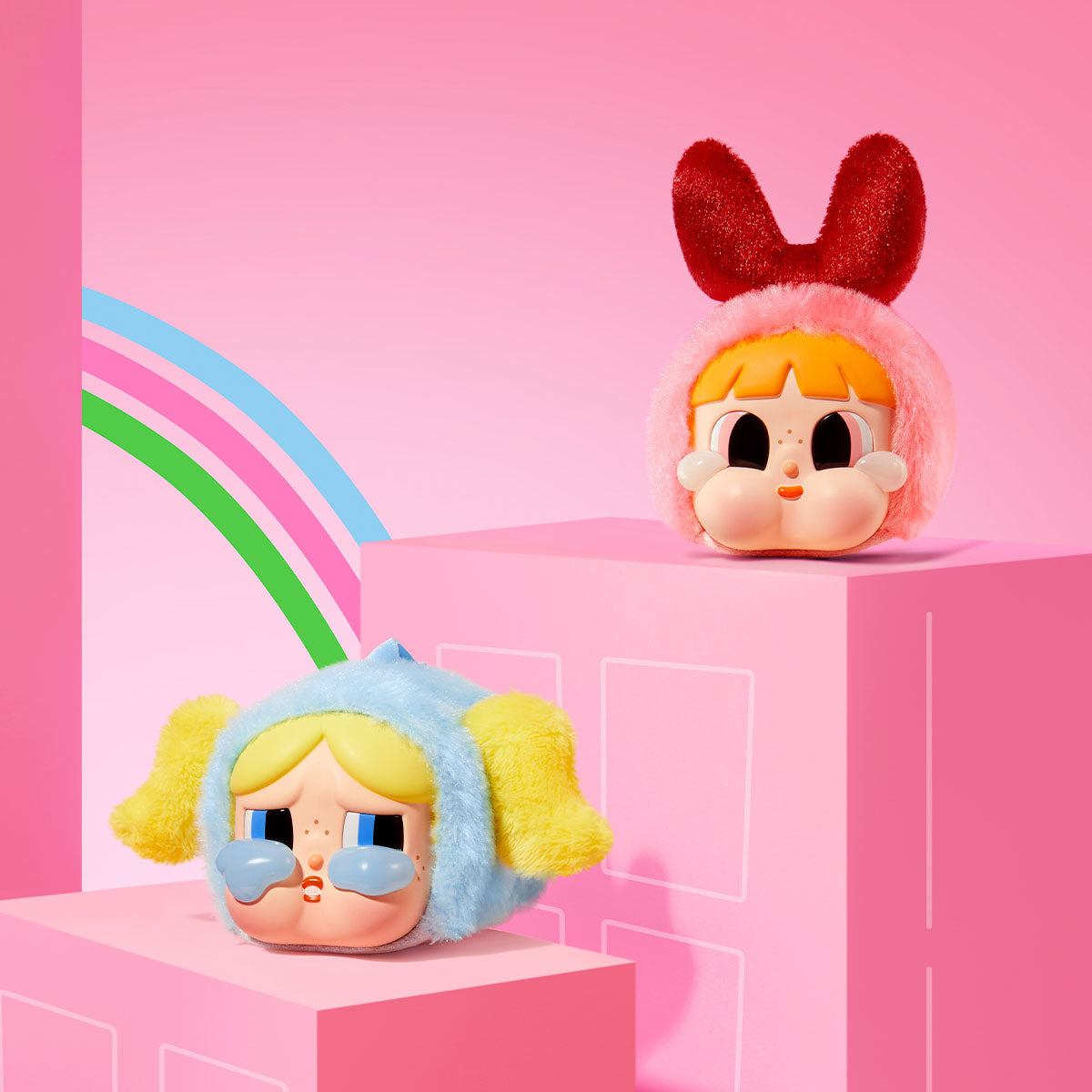 Pop Mart Cry Baby × Powerpuff Girls Vinyl Face Plush Blind Box (1 Random Box)