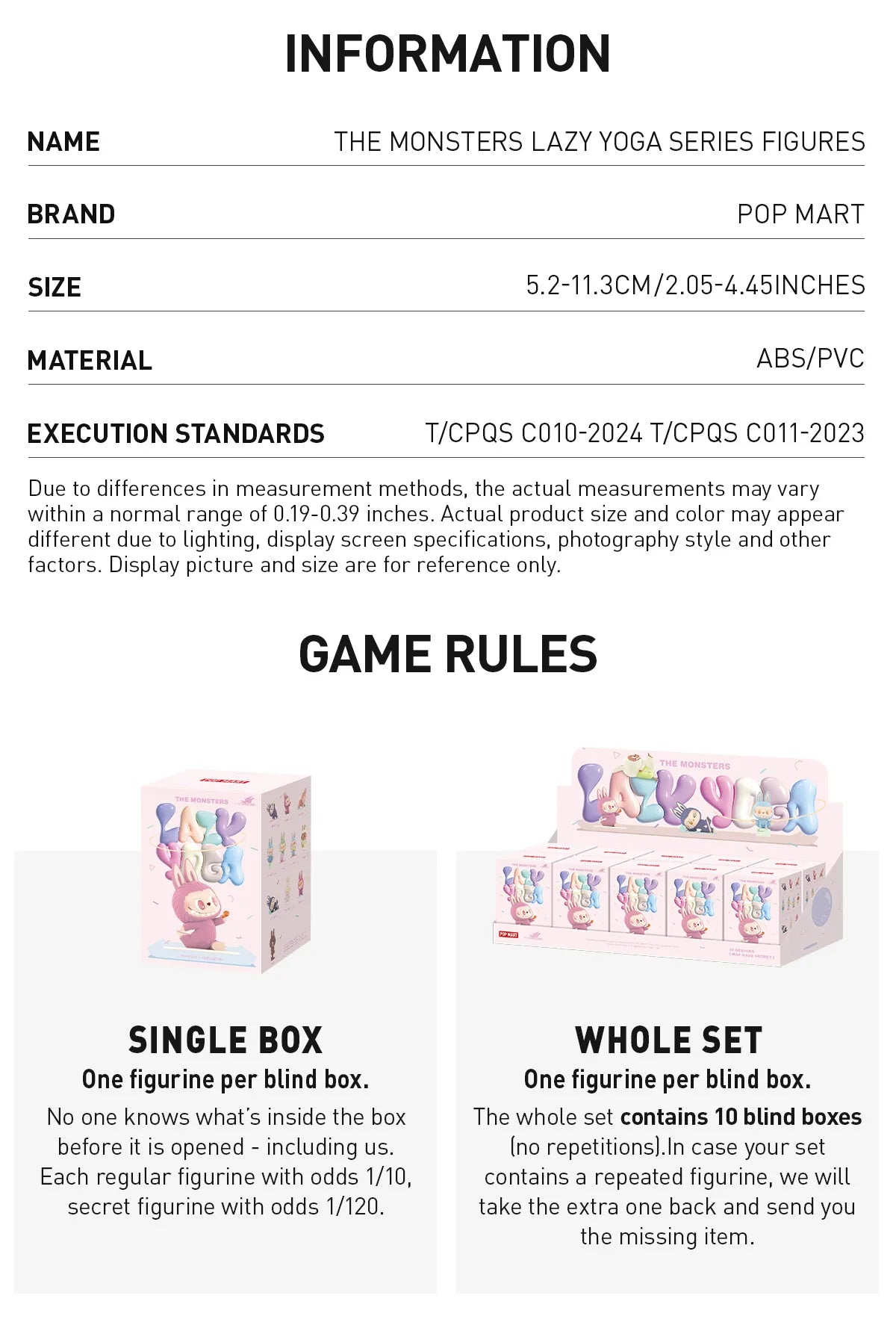 Labubu - The Monsters Lazy Yoga Series Figures Blind Box (1 Random Box)